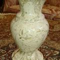 گلدان کوچک رومیزی با سنگ مرمریت پرطاووسی 